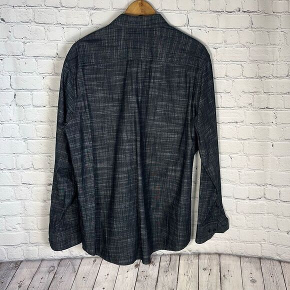Johnston & Murphy Black Plaid Button Down shirt L Large 100% cotton - Picture 4 of 7
